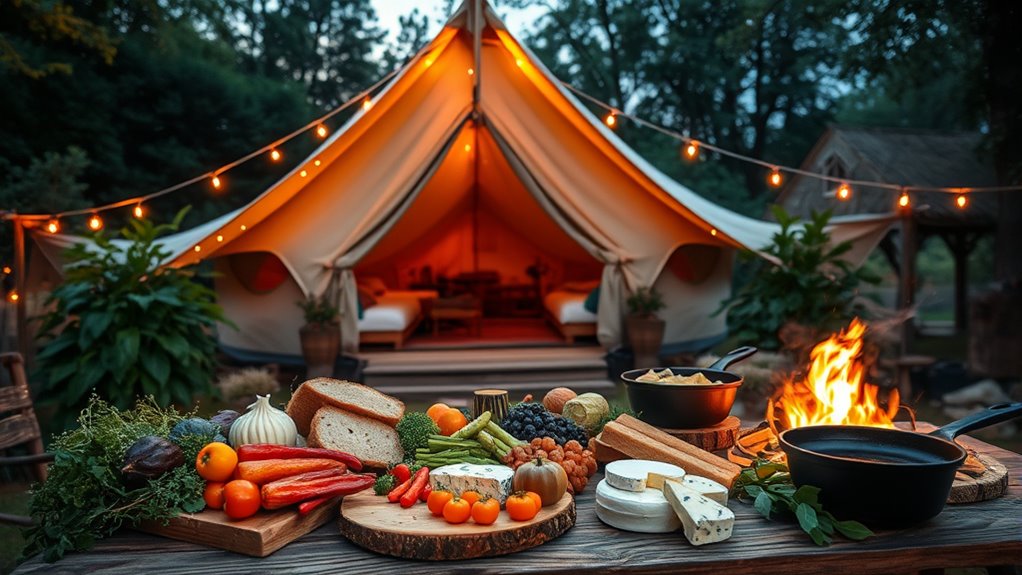 farm to table gourmet camping