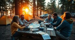 group camping trip organization