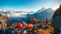 high altitude mountain camping