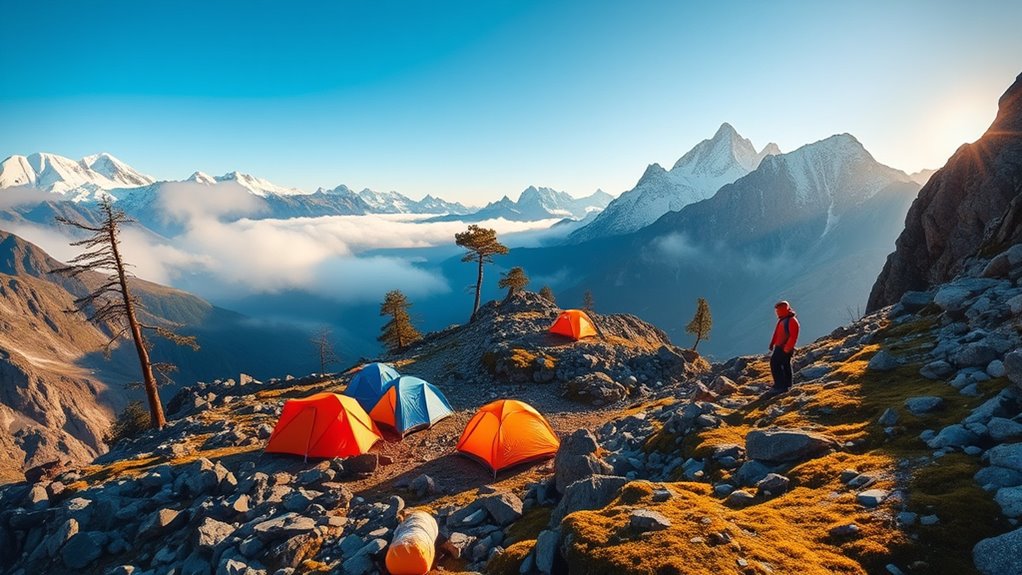 high altitude mountain camping