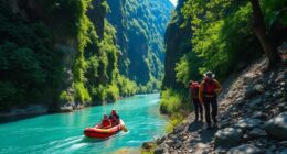 hiking and river packrafting