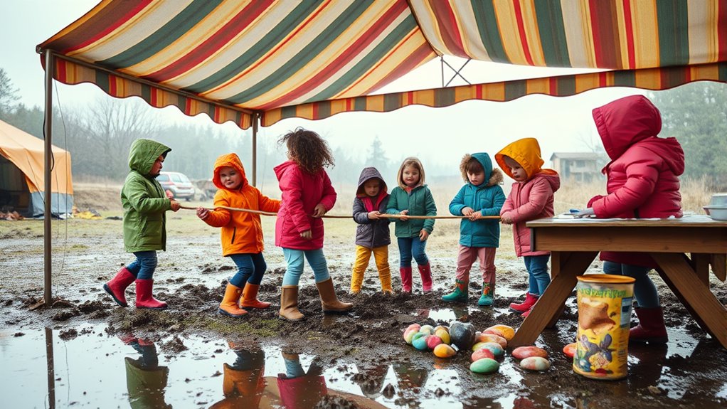 indoor camping rain activities