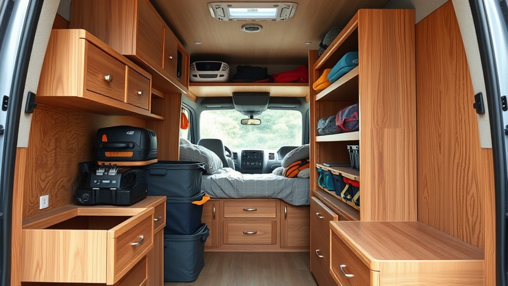DIY Campervan Storage Solutions and Organization 2 innovative hidden portable storage