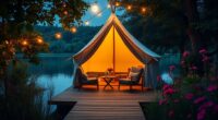 luxurious outdoor couples retreat