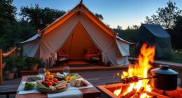 luxury camping with local cuisine