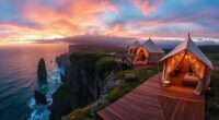 luxury cliffside camping experience