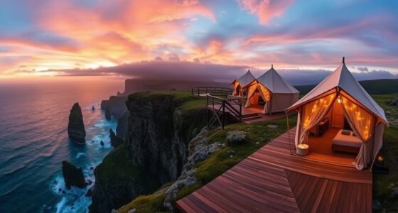 luxury cliffside camping experience