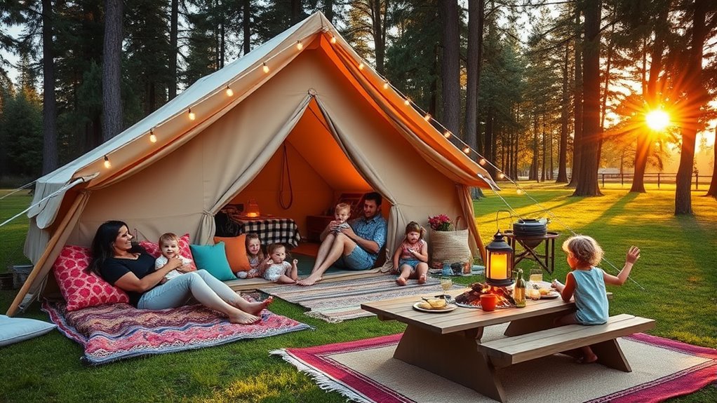 luxury family camping experience