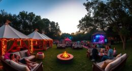 luxury festival camping