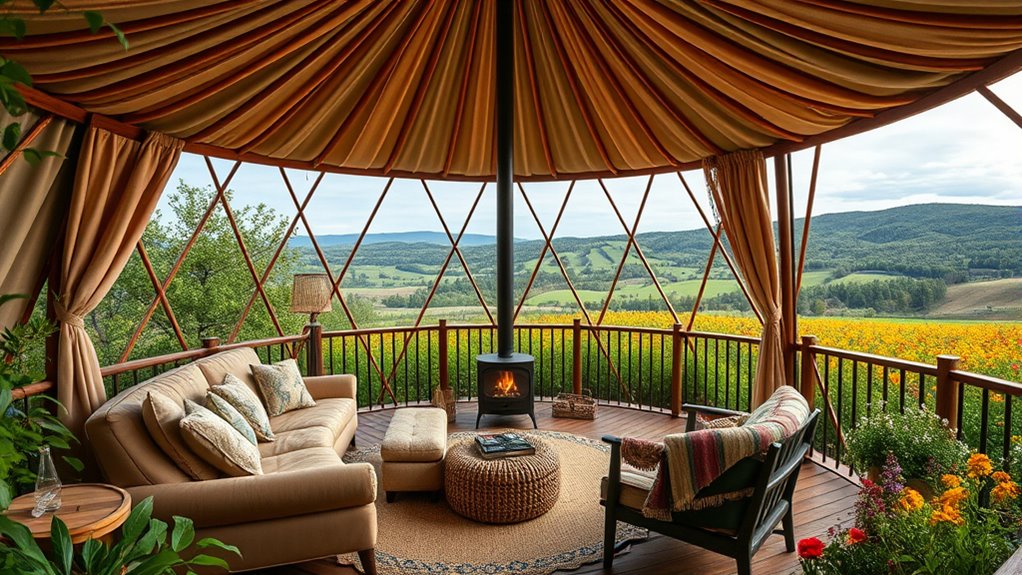 luxury modern yurt accommodations