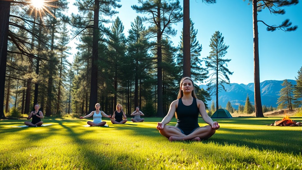 outdoor yoga enhances mindfulness