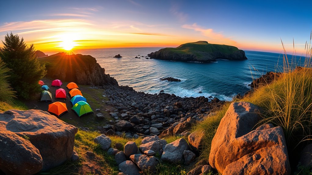 seaside camping scenic europe