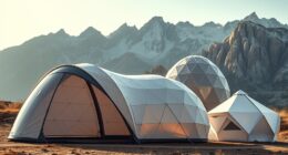 self inflating geodesic modular tents