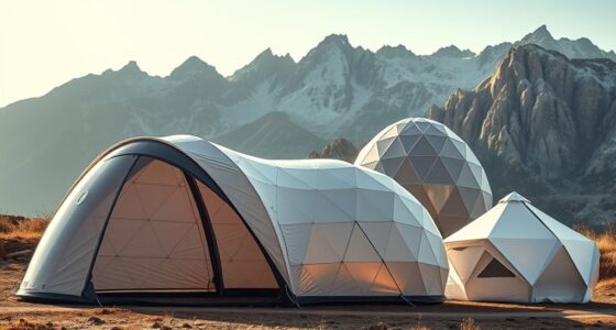 self inflating geodesic modular tents