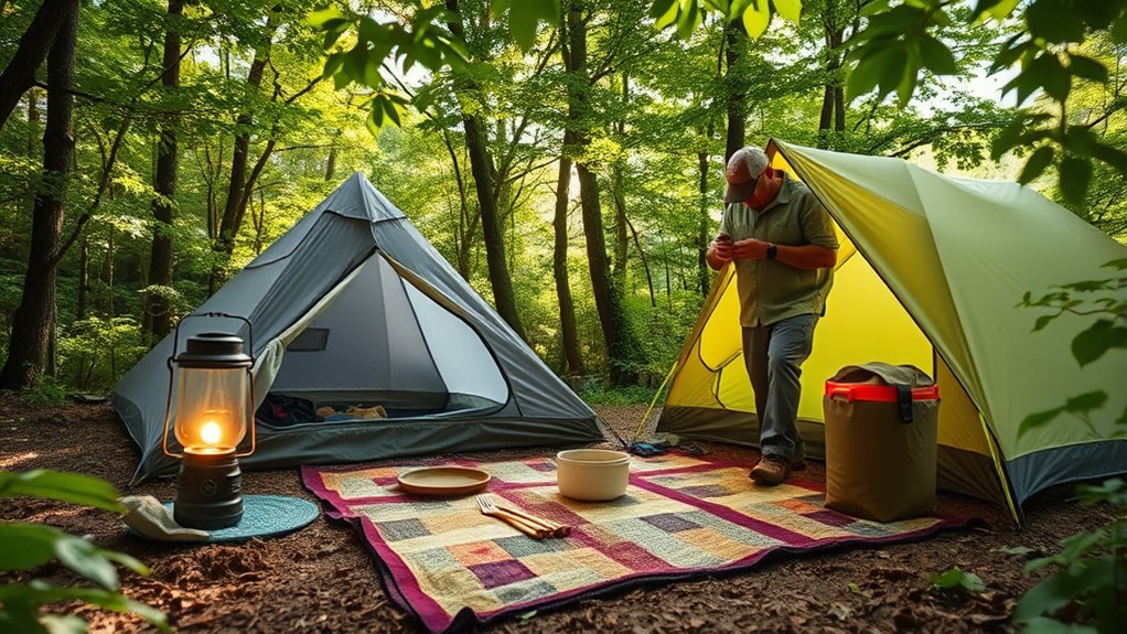 sustainable camping equipment and methods