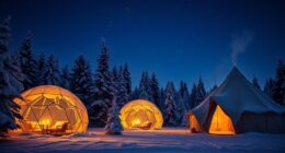 winter outdoor cozy accommodations