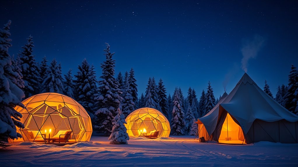 winter outdoor cozy accommodations