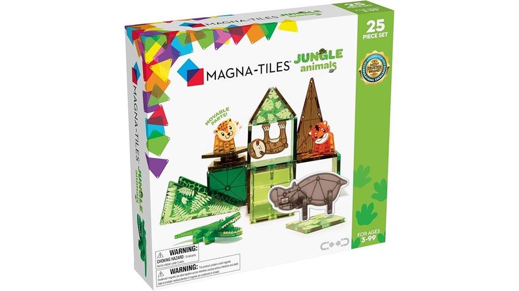 The 5 Best Magnetic Tiles for Kids in 2025: Magna-Tiles vs. Connetix Compared 3 jungle animal magnetic set
