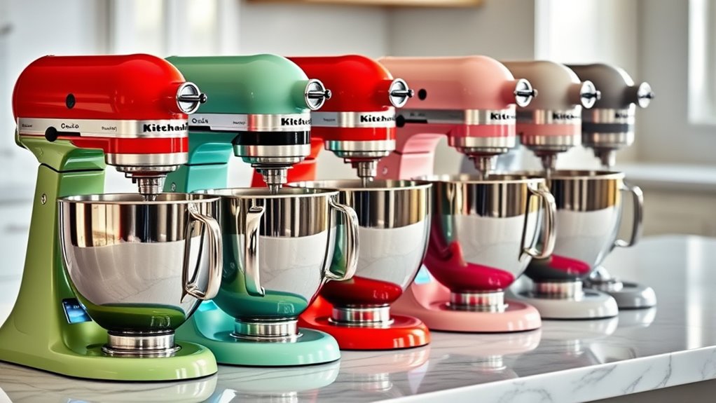 top kitchenaid mixer colors