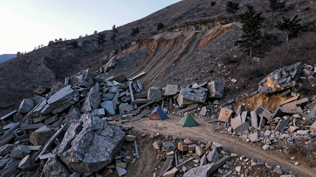 avoid landslide prone unstable ground