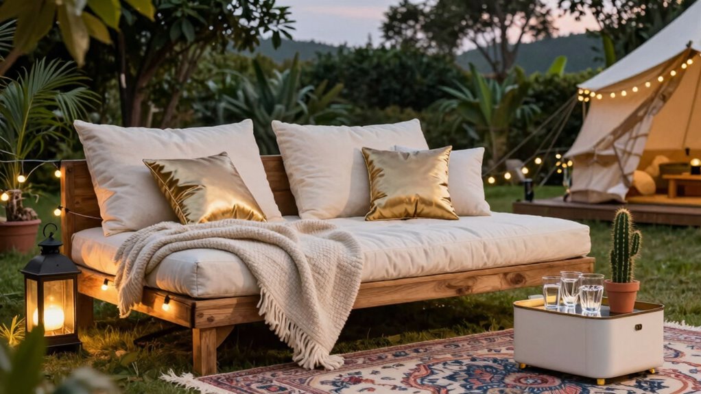 budget friendly luxurious glamping setup