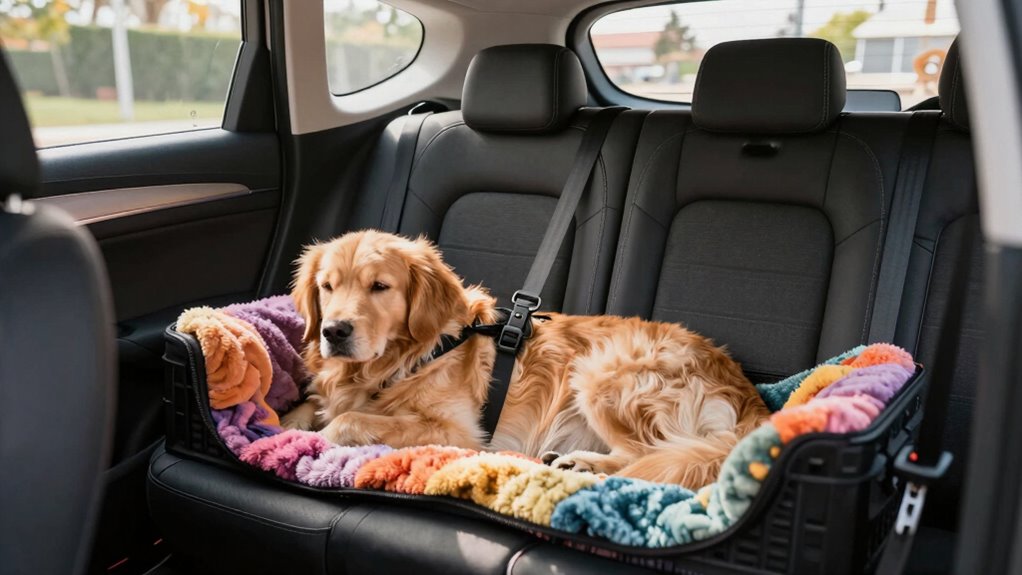 Traveling With a Dog in a Car: How to Set up a Safe Back Seat Zone 8 calm travel familiar comforts