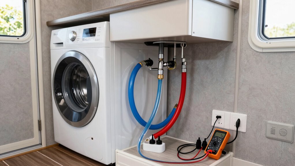 check power water connections