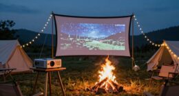 cinematic outdoor projector setup