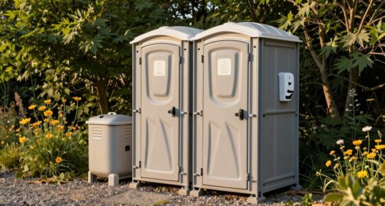 clean camping toilet setup