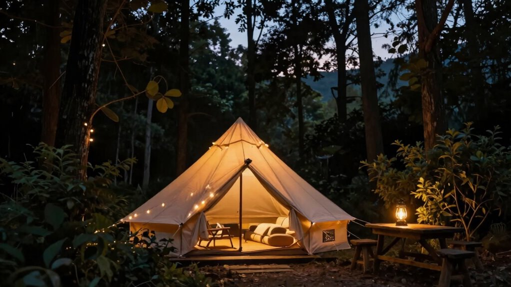 cozy glamping lighting tips