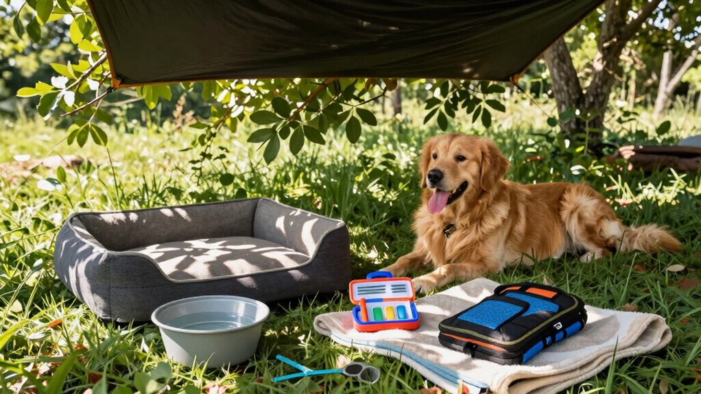create shaded safe campsite