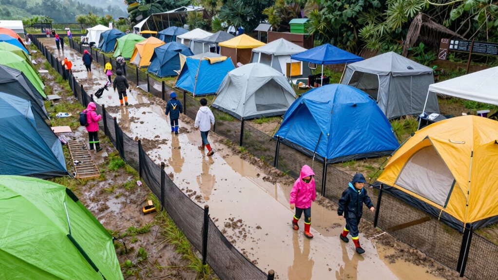 Rain, Mud, and Kids: The Campsite Systems That Save Your Sanity 4 designated muddy gear zones
