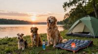 dog camping ticks heat hydration