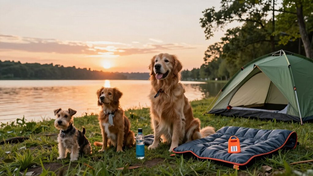 dog camping ticks heat hydration
