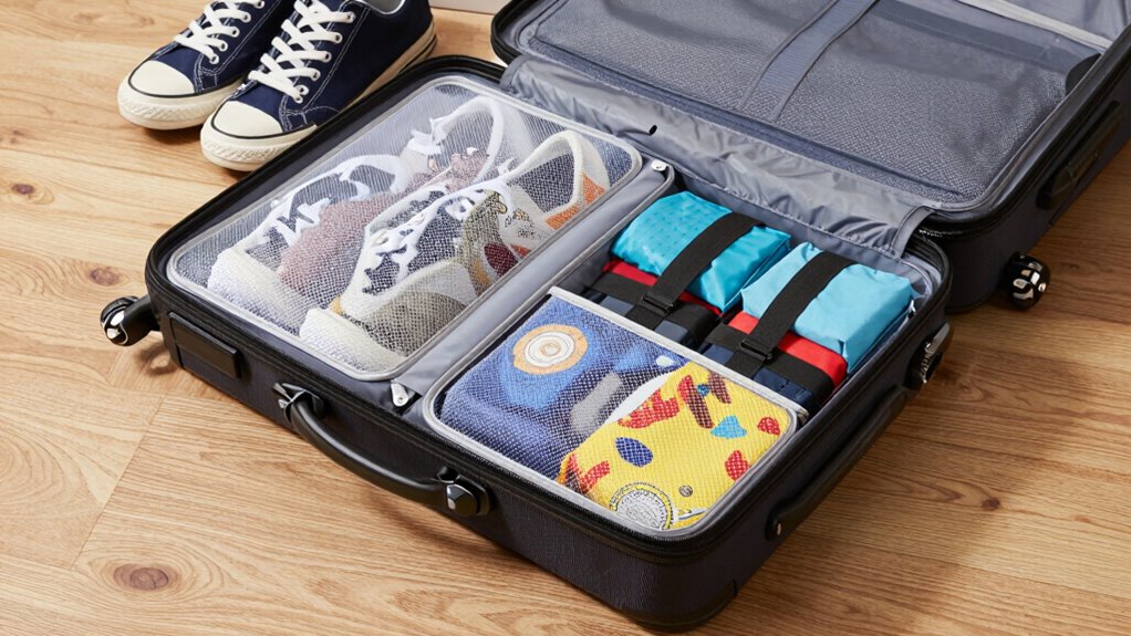 efficient shoe and clothing packing