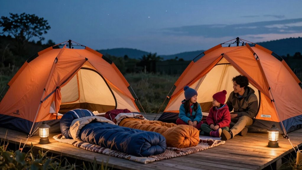 family camping warmth tips