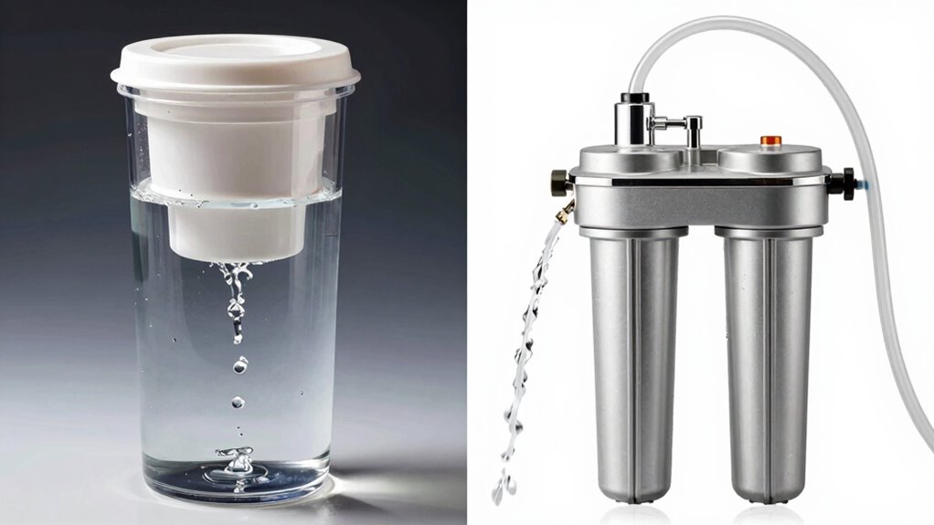 gravity and pump filtration