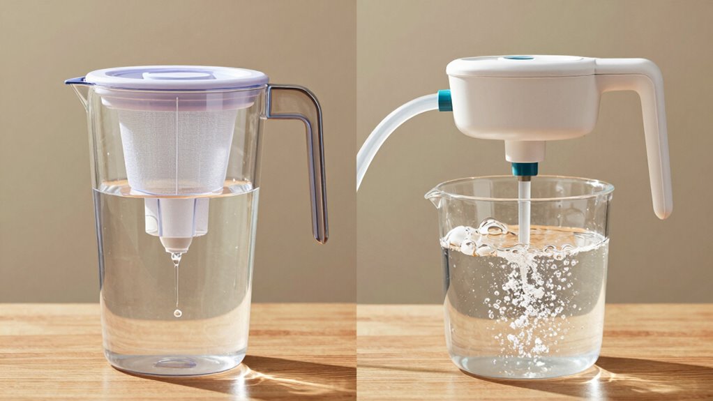 gravity filters water flow rate