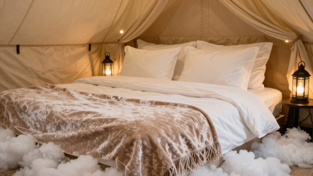 luxury outdoor bedding layers