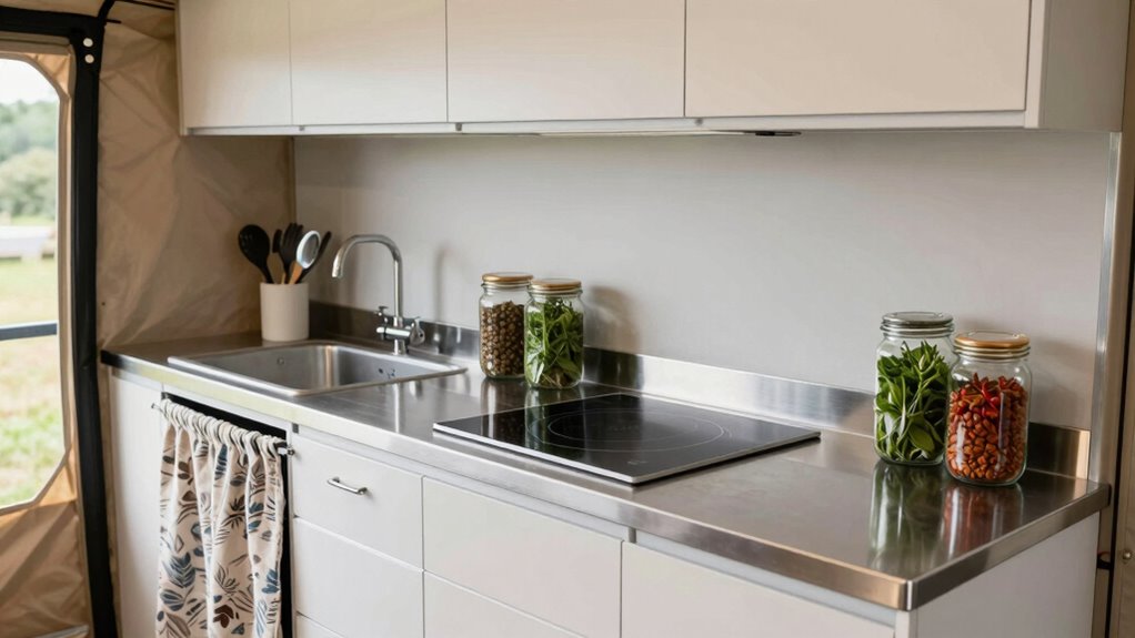 The Glamping Kitchen Upgrade: How to Cook Fancy Without Overpacking 7 maintain clean safe cooking area