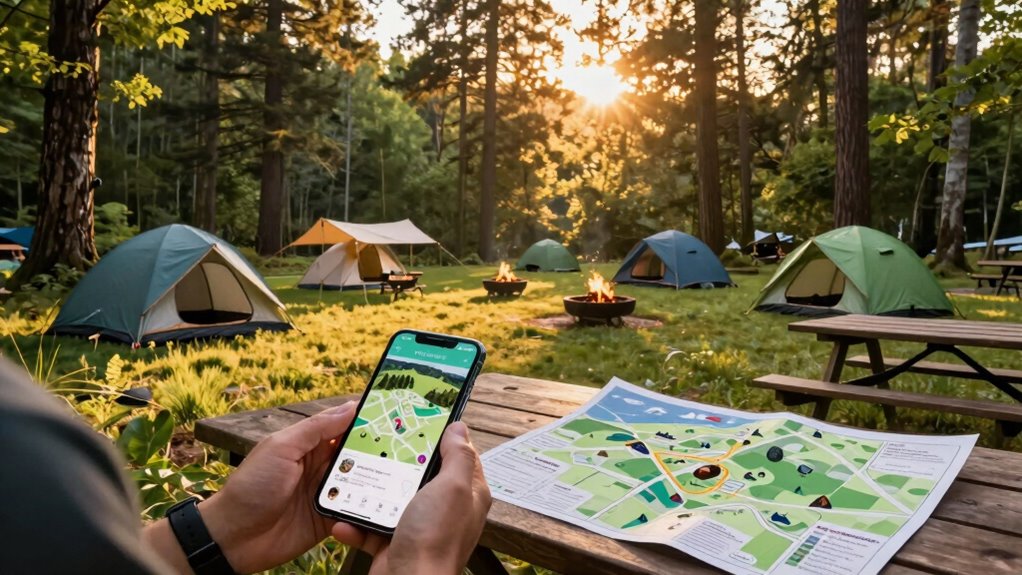 online booking and camping apps