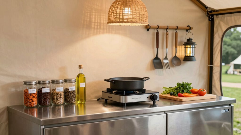 The Glamping Kitchen Upgrade: How to Cook Fancy Without Overpacking 4 organize for quick outdoor cooking