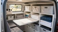 organized campervan storage system