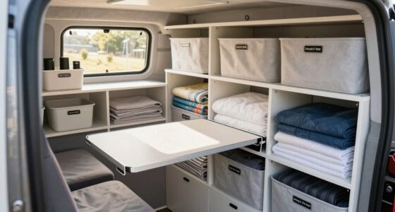 organized campervan storage system