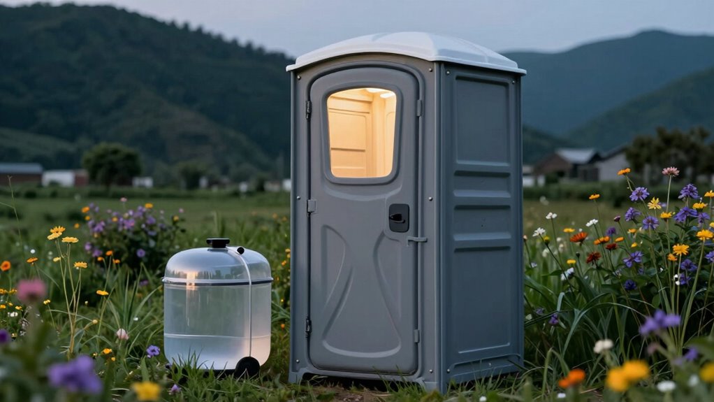 portable toilet odor and waste management