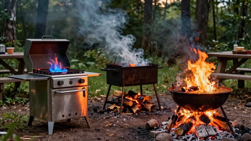 precise smoky camping cooking