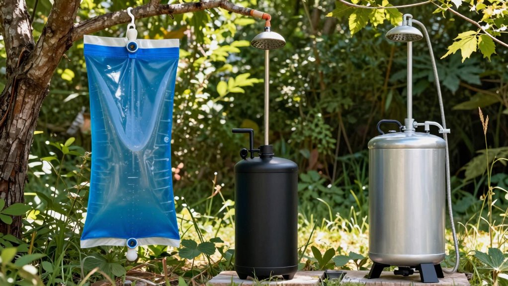 proper camp shower setup