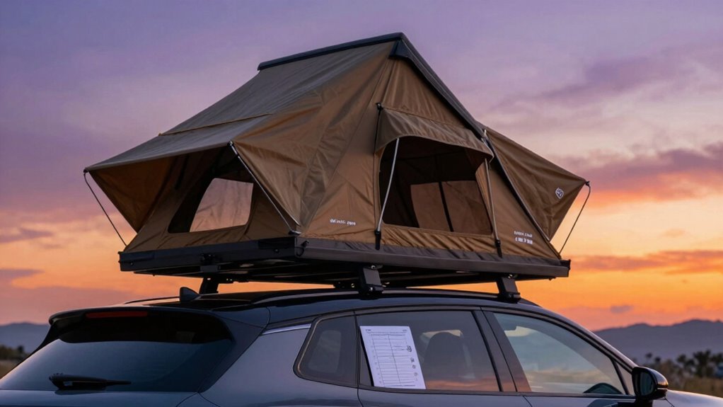 roof tent weight guidelines