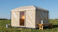 safe portable sauna setup