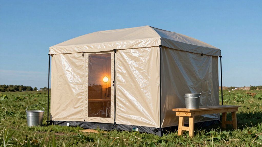 safe portable sauna setup